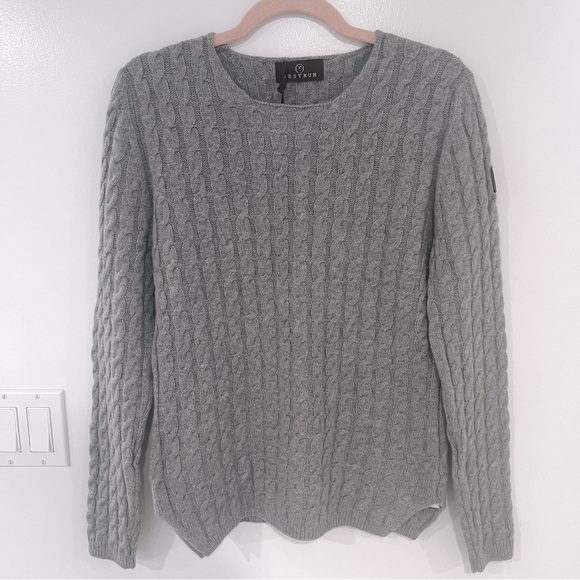 Vestrum Nozawa Italian Merino Wool & Cashmere Gray Knit Sweater Women’s M NWT - Picture 2 of 12